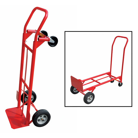 Milwaukee 35080 Convertible Hand Truck, 600 Lb Capacity, Red