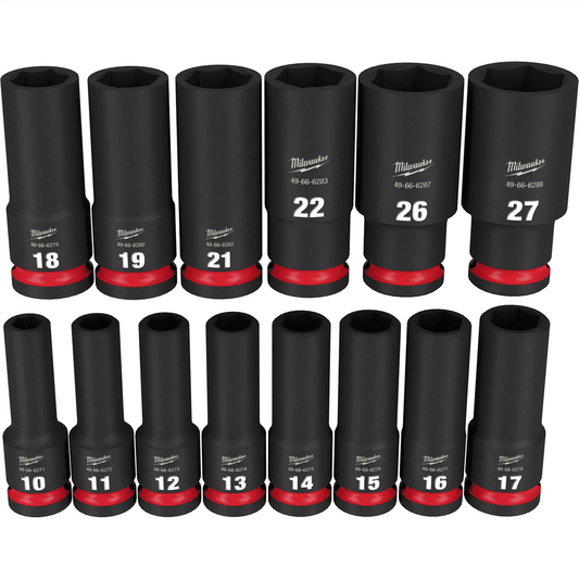 Milwaukee 49-66-7014 SHOCKWAVE Impact Duty 1/2" Drive Socket Set Metric