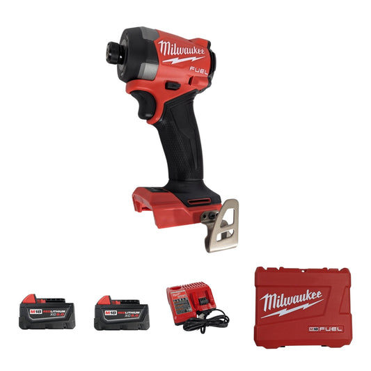 Milwaukee M18 FUEL 1/4" Hex Impact Driver Kit – 18V Brushless Cordless Driver with 2 x 5.0Ah Batteries, Charger, and Case (Model 2953-22)