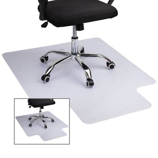 Mind Reader Office Chair Mat for Carpet, Under Desk, PVC, 47.5"L x 35.5"W x 0.125"H, 2-Pack, Clear