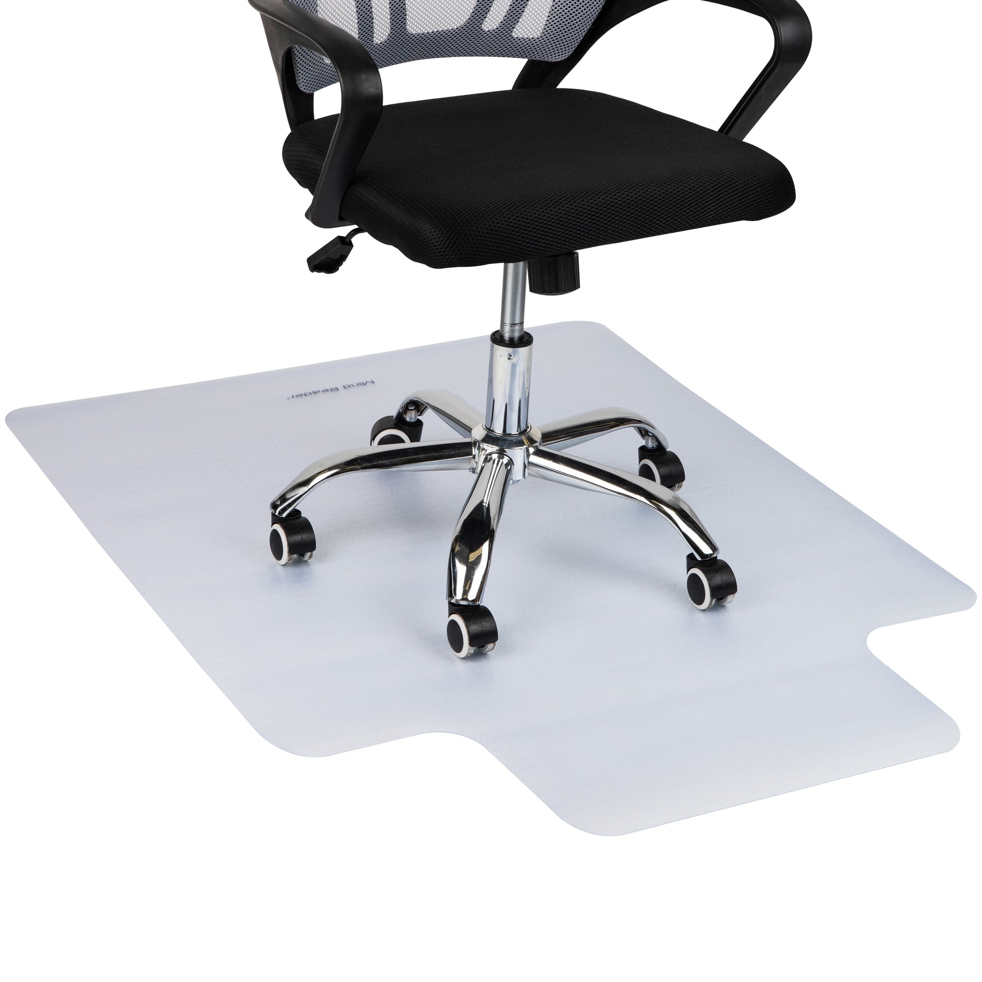 Mind Reader Office Chair Mat for Hardwood Floors, Under Desk Floor Protector, Rolling, PVC, Clear