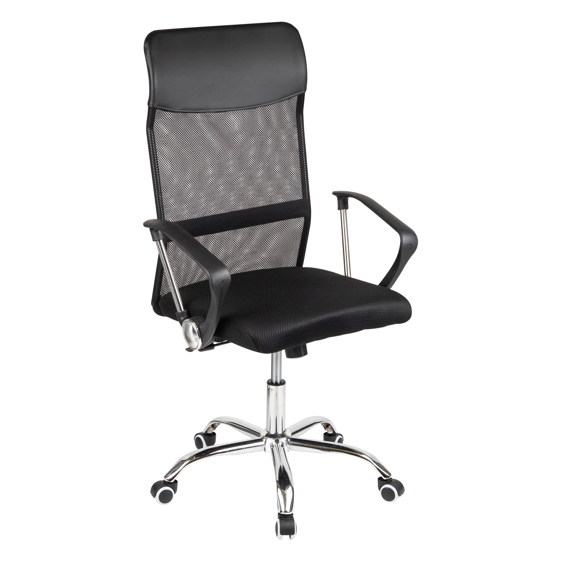 Mind Reader Swivel Office Chair with Headrest, Height Adjustable, Desk Chair, Office, 25.5"L x 21"W x 42.5-47"H