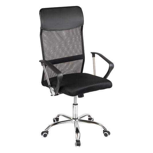 Mind Reader Swivel Office Chair with Headrest, Height Adjustable, Desk Chair, Office, 25.5"L x 21"W x 42.5-47"H