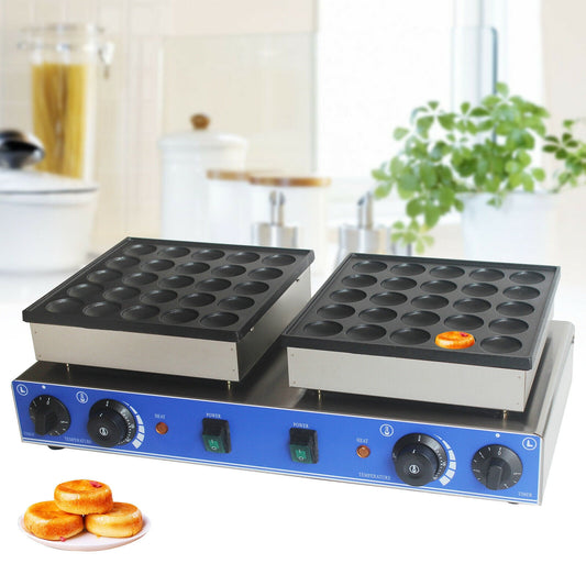 Mini Dutch Pancake Baker 50PCS Commercial Waffle Maker Machine 1.8in Nonstick