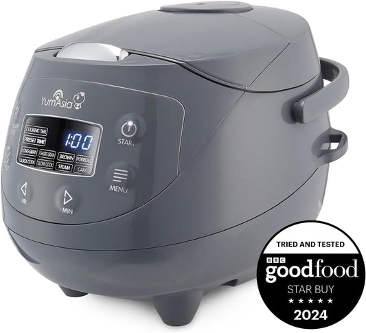 Mini Rice Cooker With Ninja Ceramic Bowl and Advanced Fuzzy Logic, 3.5 cup, 0.63 litre, 4 Rice Cooking Functions, 4 Multicooker functions, Digital LED display
