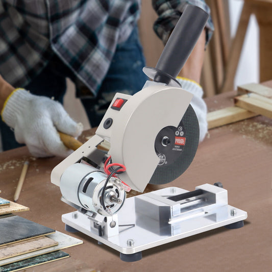 Mini Table Saw 4in 0-45° Miter Saw Portable Small Hobby Chop Saw Cutting Machine