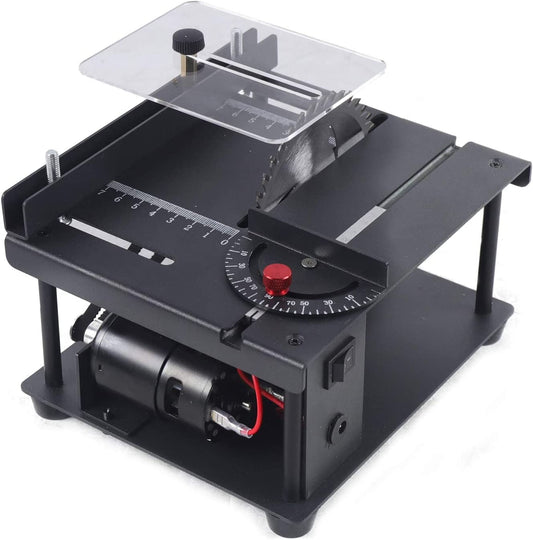 Mini Table Saw with 33mm Cutting Depth, 110-240V 1000-3000r/min Multifunctional Mini Precision Table Saw for Home DIY Woodworking Cutting