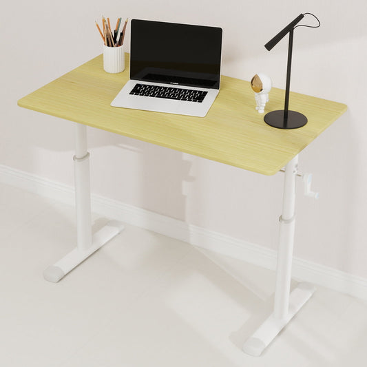 Mintazer 23" x 39" Height Adjustable Computer Desk, Home Office Standing Up Desk for Students,Teen and Adults, White