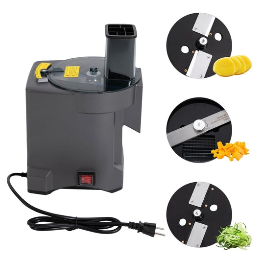 Miumaeov 3-In-1 Electric Food Slicer Shredder Dicer Commercial Vegetable Processor 110W