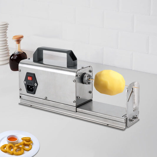 Miumaeov 3 in 1 Electric Twisted Spiral Potato Cutter Auto French Fry Twisted Potato Tower with 4.9ft Cord 110V