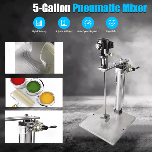 Miumaeov 5 Gallon Automatic Pneumatic Mixer with Stand Air Agitator Paint Mixing Machine