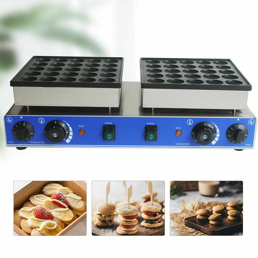Mkyiongou 1600W 110V 50pcs Electric Dutch Pancake Baker Maker Nonstick Waffle Make Machine