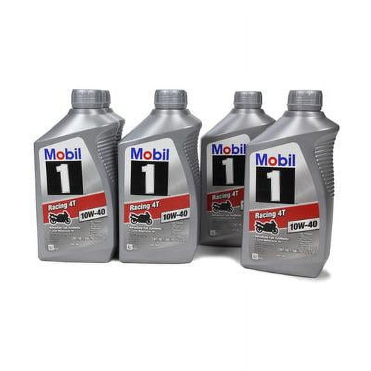 Mobil 1 124245, 10W40 Motorcycle Oil Case 6X1 Quart Performance Racing