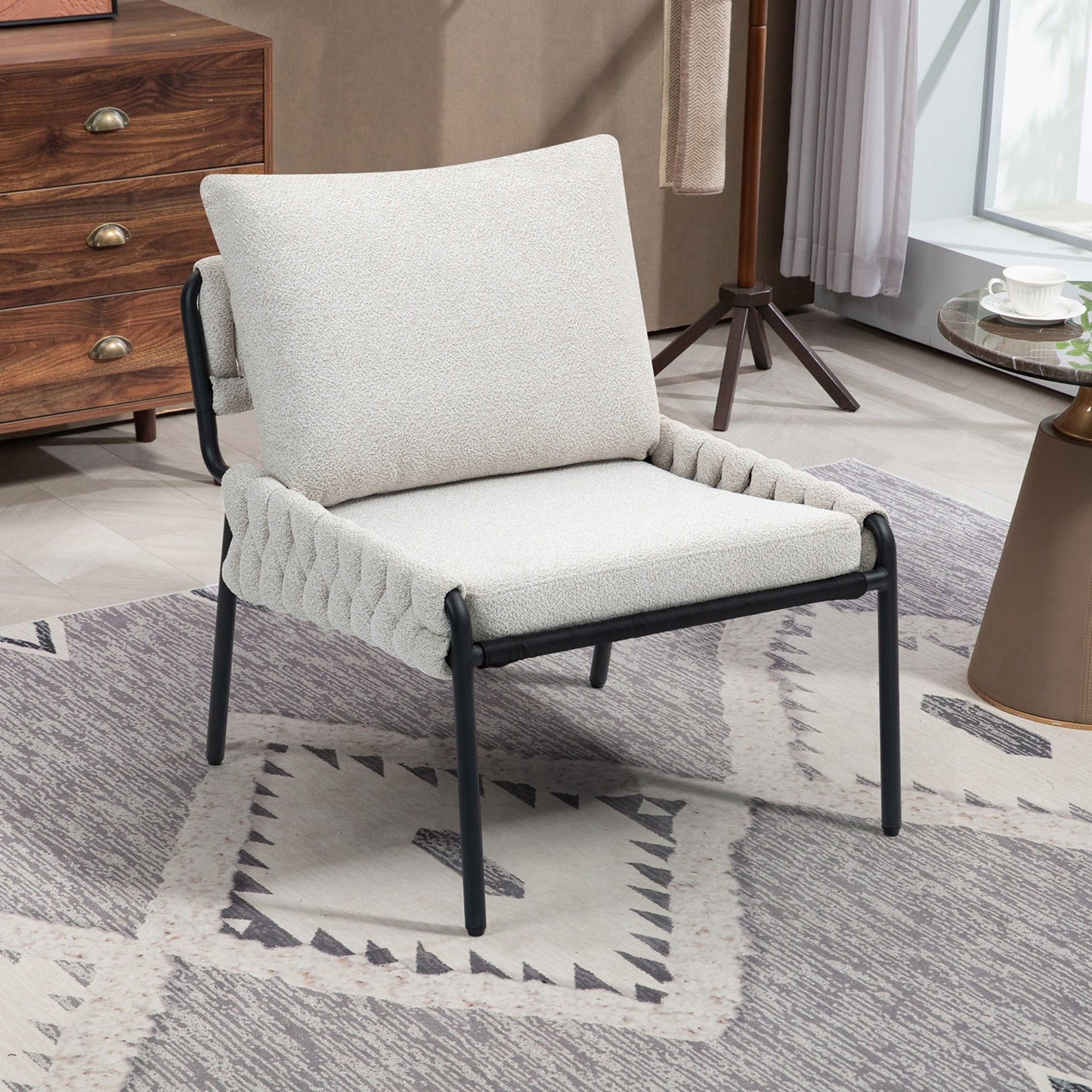 Modern Accent Chair,Comfortable Armchair Lounge Chair for Living Room,Bedroom,Brown