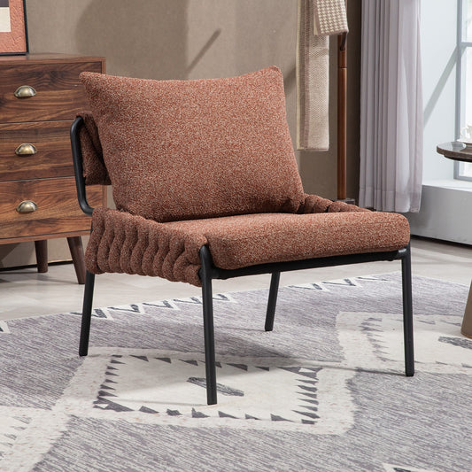 Modern Accent Chair,Comfortable Armchair Lounge Chair for Living Room,Bedroom,Brown