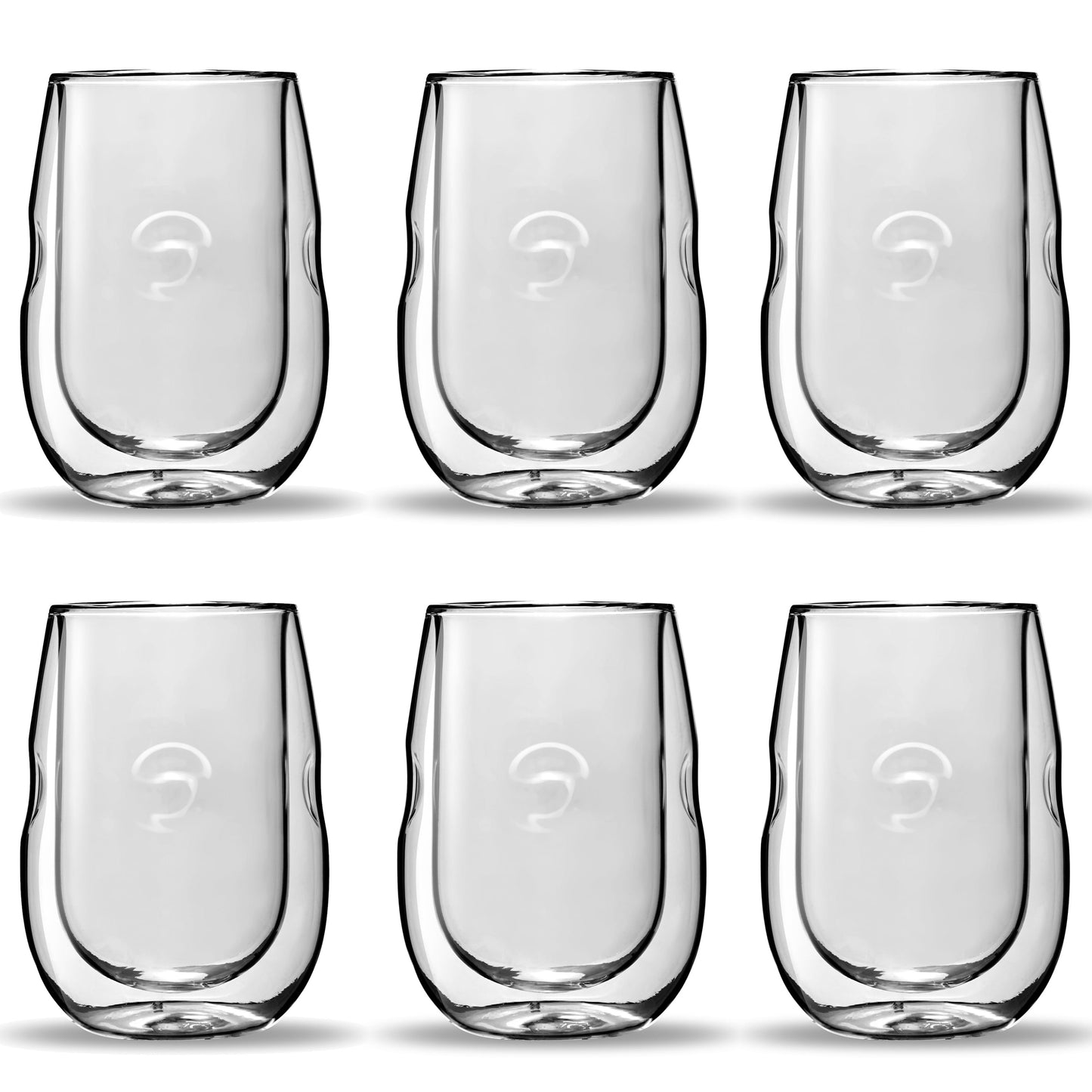 Moderna Artisan Series Double Wall Insulated 10 oz Wine Glasses, Set of 6&nbsp;