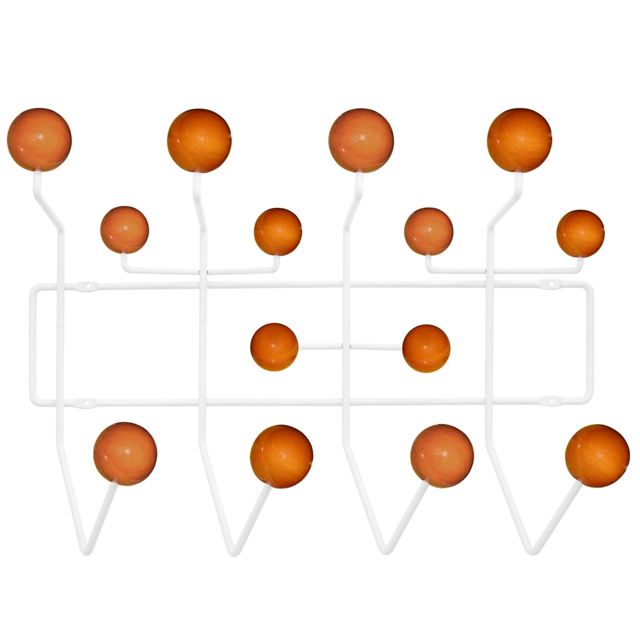 Modway Gumball Modern Wood Iron and Steel Coat Rack in Caramel