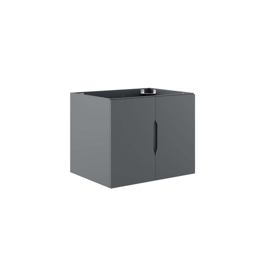 Modway Vitality 23" MDF and Particleboard Bathroom Vanity Cabinet in Gray