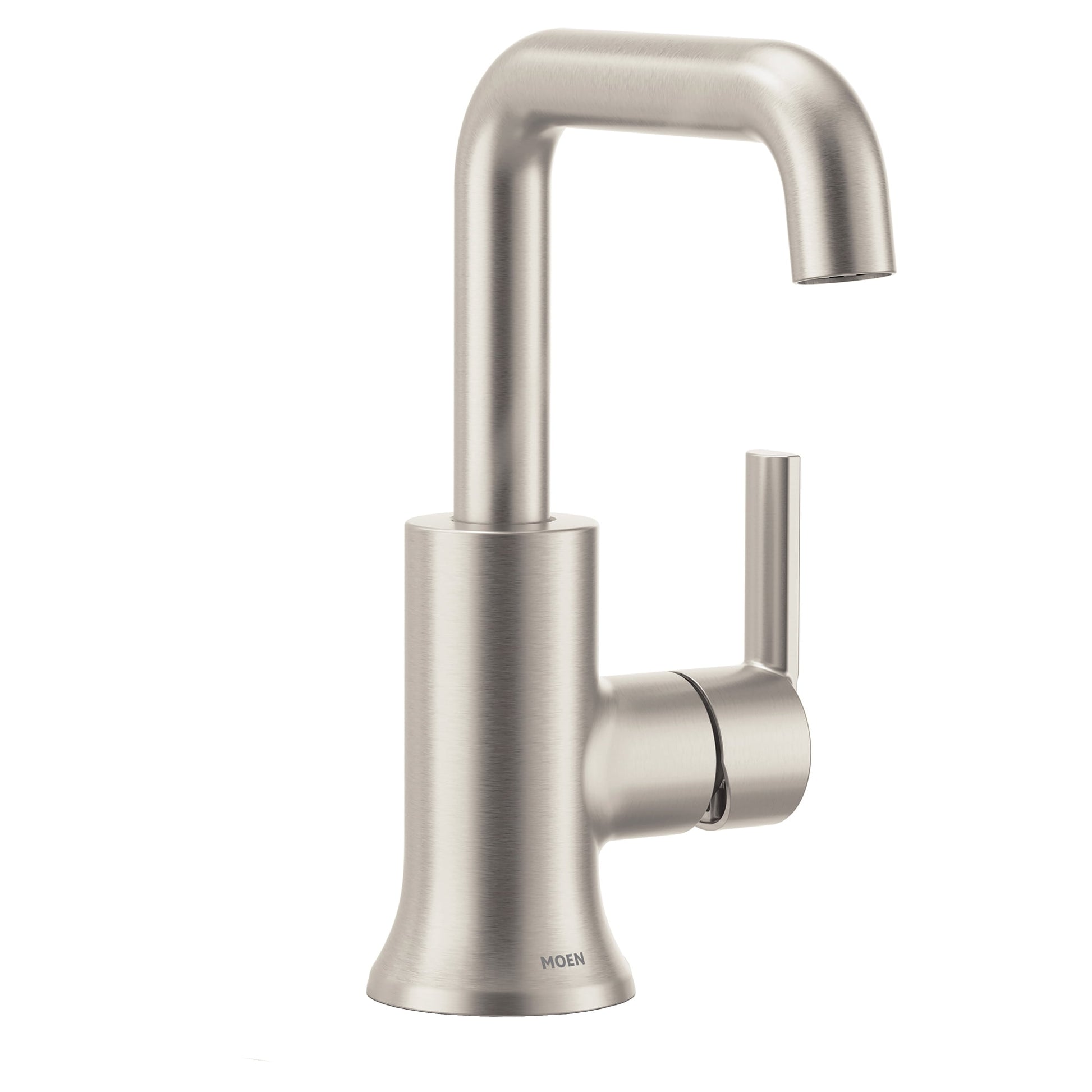 Moen Zyla Spot Resist Nickel High Arc Single Handle Bathroom Faucet