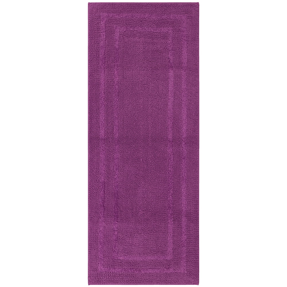 Mohawk Cotton Bath Mat Soft Absorbent Quick Dry Machine Washable Bathroom Mat, Magenta, 24" x 60"