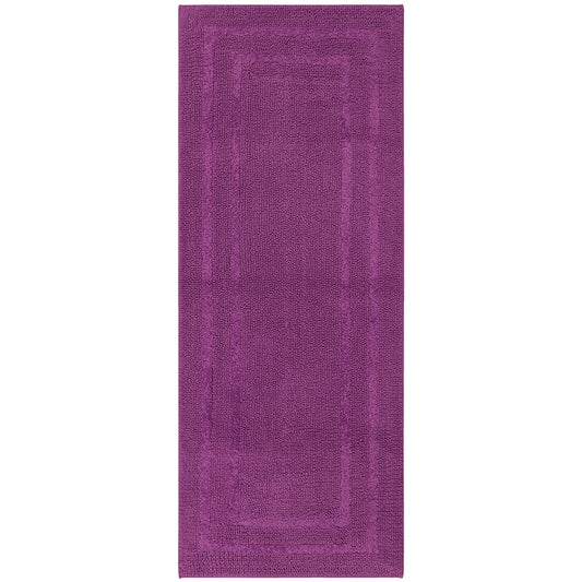 Mohawk Cotton Bath Mat Soft Absorbent Quick Dry Machine Washable Bathroom Mat, Magenta, 24" x 60"