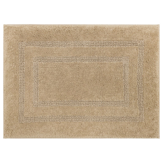 Mohawk Cotton Bath Mat Soft Absorbent Quick Dry Machine Washable Bathroom Mat, Taupe, 21" x 34"