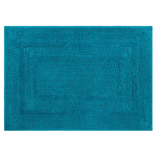 Mohawk Cotton Bath Mat Soft Absorbent Quick Dry Machine Washable Bathroom Mat, Teal, 27" x 45"