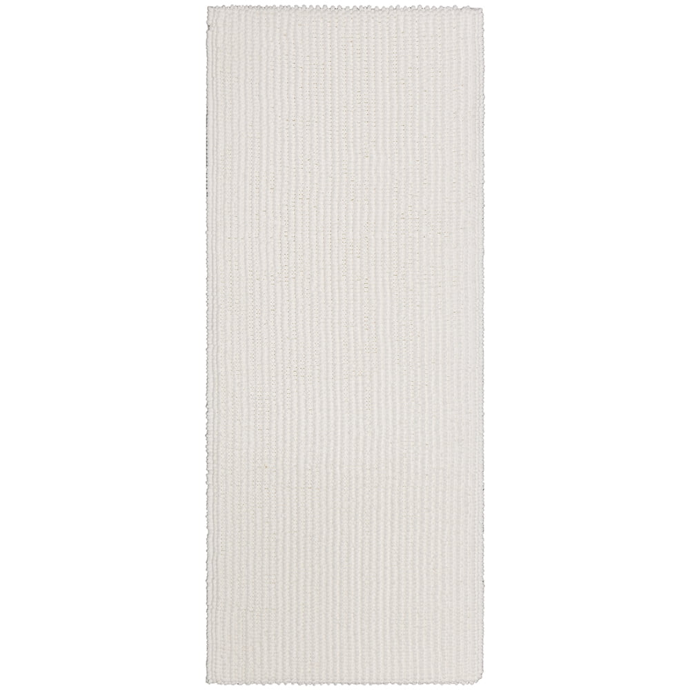 Mohawk Home Homespun Plush Fade/Stain Resistant Non-Slip Machine Washable Bath Rug, Artic White, 2' x 5'