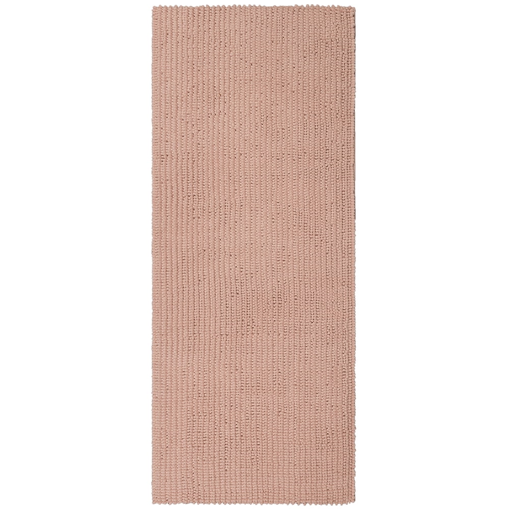 Mohawk Home Homespun Plush Fade/Stain Resistant Non-Slip Machine Washable Bath Rug, Blush, 2' x 5'