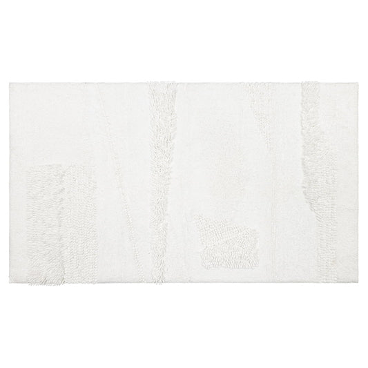 Mohawk Home Plush Cotton Fade/Stain Resistant Non-slip Machine Washable Bath Mat, Artic White, 1' 5" x 2'