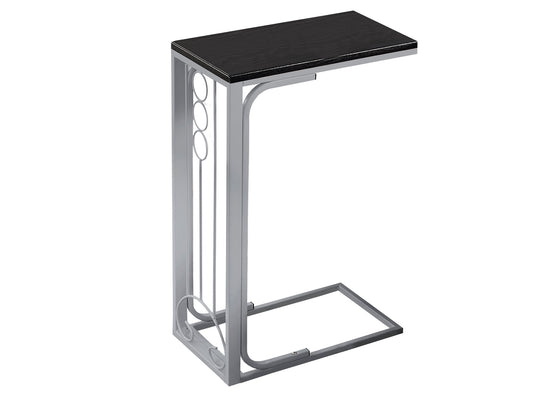 Monarch Specialties Accent Table, C-shaped, End, Side, Snack, Living Room, Bedroom, Black Laminate