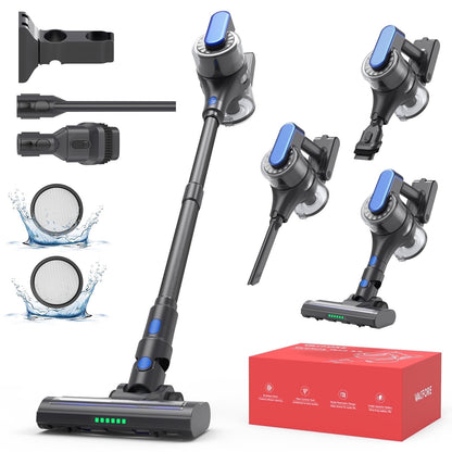 Strong Suction, Cordless Stick Rechargeable, 55 Mins Max Runtime, Anti Tangle LED Headlight Brushless, Ideal for Hardwood Floors,Home