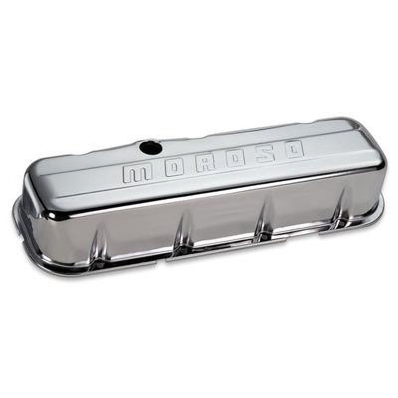 Moroso 68113, Chrome B/E Valve Covers Bbc Tall W/Baffle Performance Racing