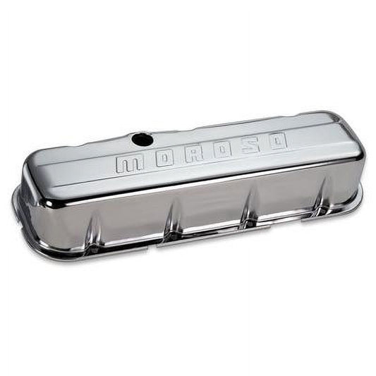 Moroso 68113, Chrome B/E Valve Covers Bbc Tall W/Baffle Performance Racing