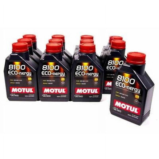 Motul Usa 102782, 8100 Eco-Nergy 5W30 Oil Case/12-Liter Performance Racing