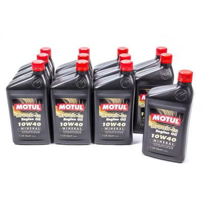 Motul Usa 108080, Break-In Oil 10W40 Case 12 X 1 Qt. Performance Racing