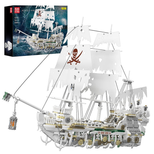 Mould King 13193 The Fearsome Charons Treasure Ship MOC of Captain Barbatos Pirate Ship Building Blocks Kit
