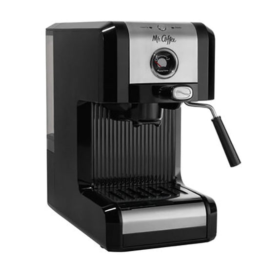 Mr. Coffee Easy Maker Authentic Espresso Machine w/ Auto Tamp Technology, Black