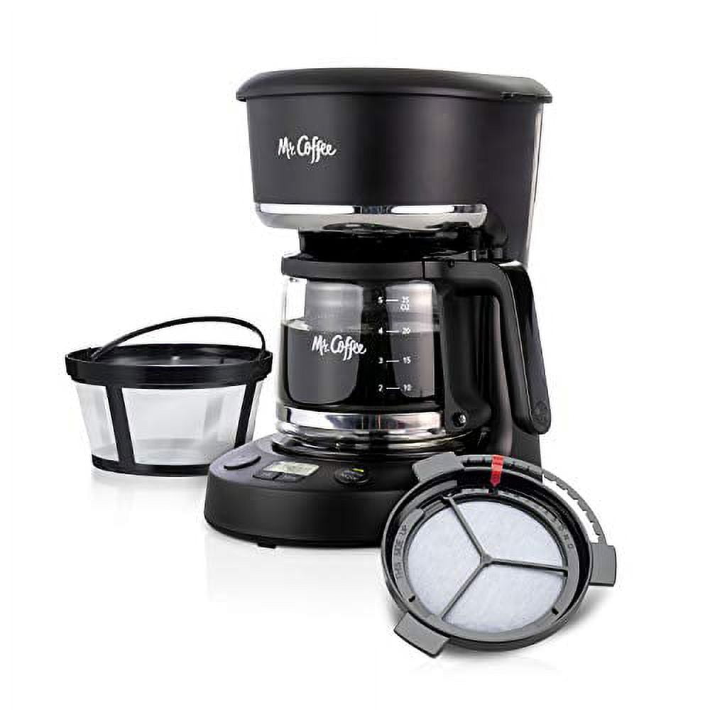Mr. Coffee Programmable Black 5-Cup Drip Coffee Maker