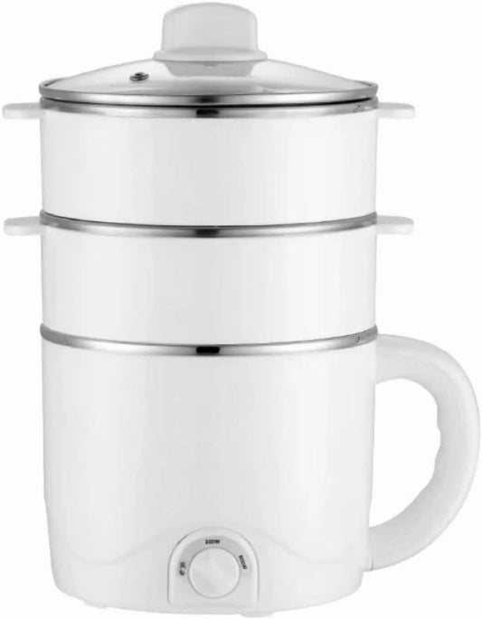 Multi Electric Hot Pot Mini Rice Cooker with Temperature Control, Suitable for Cooking Noodles, Eggs, Pasta, Soup, and Oatmeal, Non-Stick Pan