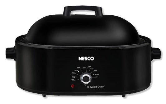 NESCO 18-Qt 1,450-Watt Roaster with Porcelain Cookwell, Black