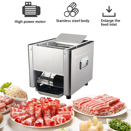 NICCOO Electric Desktop Meat Cutter Meat Slicer Meat Cutting Machine 110V