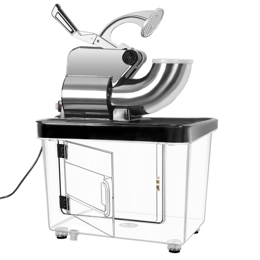 Nanly Snow Cone Machine 350W Electric Ice Crusher with Dual Blades 300kgs/h Stainless Steel Shaved Ice Machine for Family, Restaurants, Bars