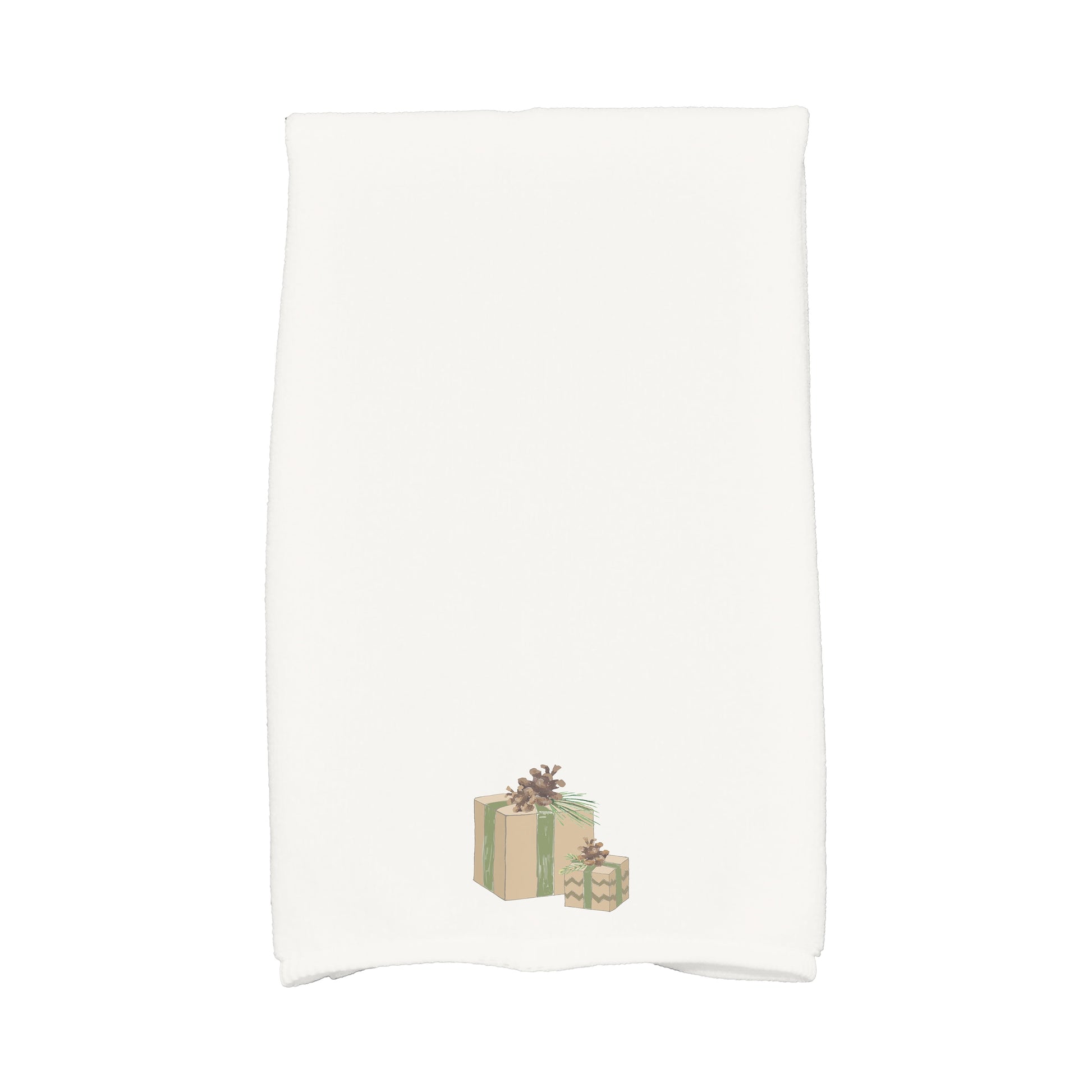 Nature's Gift 16 x 25 Inch Off White Holiday Print Kitchen Towel