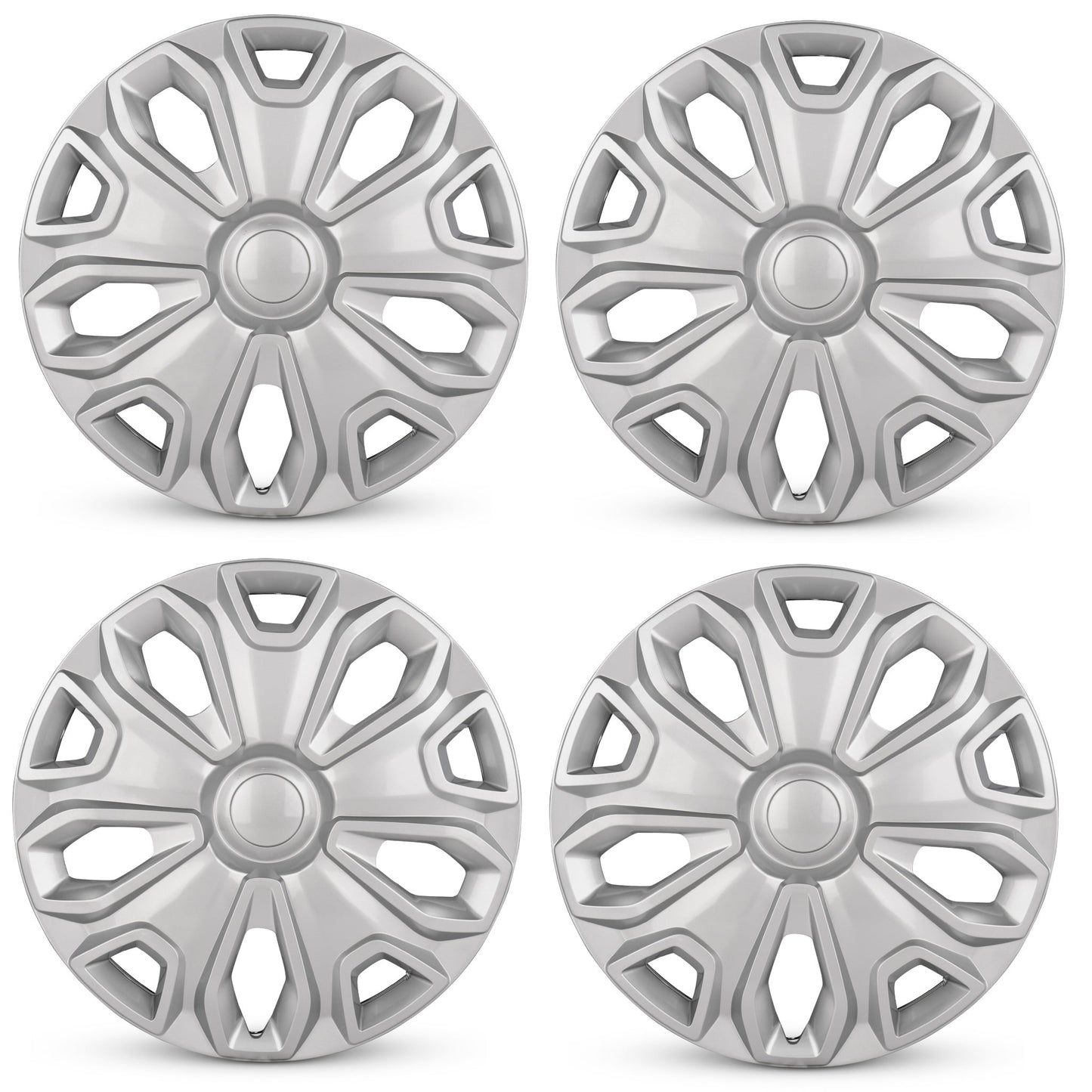 New 16 Inch Hubcaps For 2022-2023 Ford E-Transit - Set of 4 Silver - Wheel Covers