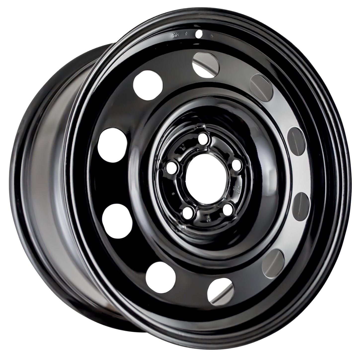 New Aftermarket  Painted Black Steel Wheel 17 x 7.5 7W7Z1007C 10 Slot Style fits 2006-2011 Ford Crown Victoria