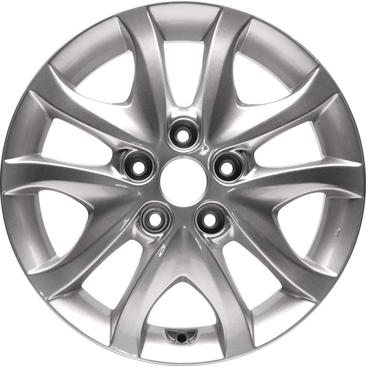 New Aluminum Alloy Wheel Rim 16 Inch Fits 2009-2012 Hyundai Elantra 16X6 5 on 115.0 - 4.5 Inches 10 Spoke