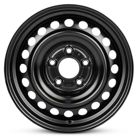 New OEM Replacement Wheel 15x6 in for 2014-2028 Kia Forte Painted Black 15 inch Steel Rim