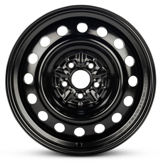 New OEM Replacement Wheel 16x6.5inch in for 2009-2019 Toyota Corolla Painted Black 16 inch Steel Rim