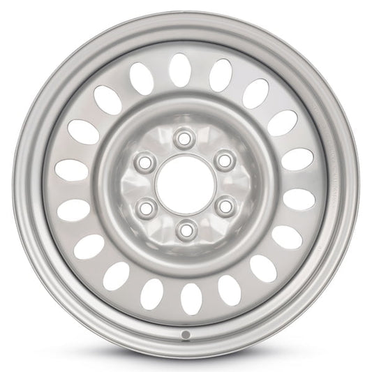 New OEM Replacement Wheel 17x7 in for 2002-2009 Chevrolet Trailblazer Painted Silver 17 inch Steel Rim